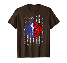Load image into Gallery viewer, EMT Firefighter Shirt Firefighter EMT American Flag Gift T-Shirt