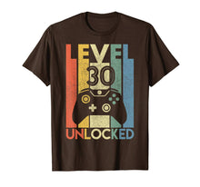Load image into Gallery viewer, Level 30 Unlocked Shirt Funny Video Gamer 30th Birthday Gift T-Shirt