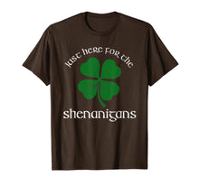 Load image into Gallery viewer, Just Here For The Shenanigans St Patrick's Day Funny T-Shirt-1567668