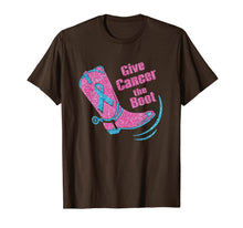 Load image into Gallery viewer, Give Cancer The Boot Pink Breast cancer Awareness Month Gift T-Shirt