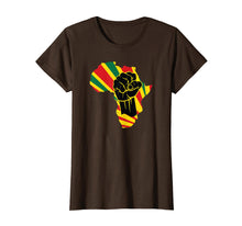 Load image into Gallery viewer, Africa Black Power Africa Map Fist African T-Shirt