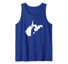 Load image into Gallery viewer, West Virginia Coal Miner Silhouette in the State Tank Top
