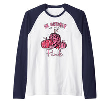 Load image into Gallery viewer, In October We Wear Pink Graphic Raglan Baseball Tee