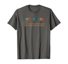 Load image into Gallery viewer, Vintage Nurse Noun Definition Knows More Than She Says T-Shirt