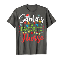 Load image into Gallery viewer, Santa's Favorite Nurse Xmas Light Santa Hat Christmas Gift T-Shirt