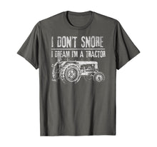 Load image into Gallery viewer, Vintage Funny graphic I don't snore I dream tractor t-shirt