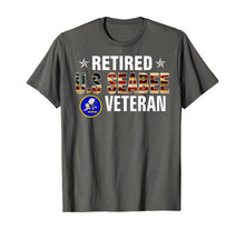 Load image into Gallery viewer, Vintege Retired US Seabee Veteran American Flag Cool Gift T-Shirt