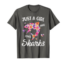Load image into Gallery viewer, Just A Girl Who Loves Sharks Women Shark Lover Gift T-Shirt