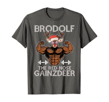 Load image into Gallery viewer, Brodolf The Red Nose Gainzdeer Tee Merry Liftmas Christmas T-Shirt