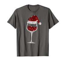 Load image into Gallery viewer, Wine Glasses Santa Hat Christmas Wine Lover T-Shirt