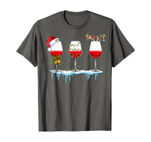 Load image into Gallery viewer, Three Glass of Red Wine Santa Hat Christmas For Men Women T-Shirt