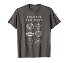 Load image into Gallery viewer, Pilot's Six Pack Funny Flying Gift T-Shirt
