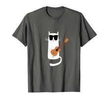Load image into Gallery viewer, Funny Cat Wearing Sunglasses Playing Ukulele T-Shirt-866889
