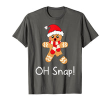 Load image into Gallery viewer, Womens Gingerbread Man Gift Funny Cute Christmas Oh Snap T-Shirt