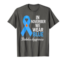 Load image into Gallery viewer, In November We Wear Blue Diabetes Awareness Blue Ribbon T1D T-Shirt