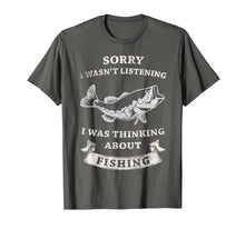 Load image into Gallery viewer, i was thinking about Fishing Gift Funny Distressed Classic T-Shirt