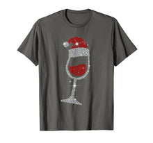 Load image into Gallery viewer, Wine Glasses Santa Hat Christmas Funny Wine Lover Gift T-Shirt