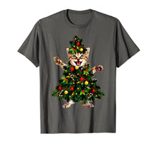 Load image into Gallery viewer, Santa Maine Coon Cat Christmas Tree Light Funny Xmas Cat T-Shirt
