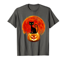 Load image into Gallery viewer, Black Cat Pumpkin Moon Halloween Costume Funny T-Shirt