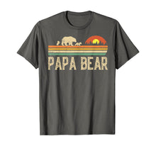 Load image into Gallery viewer, Mens Papa Bear Vintage Art Daddy Wildling Father's Day Dad T-Shirt-423569