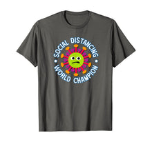 Load image into Gallery viewer, Social Distancing World Champion Funny Introvert Virus T-Shirt-88656