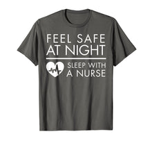 Load image into Gallery viewer, Feel Safe at Night - Sleep with a Nurse Funny Cute Tee