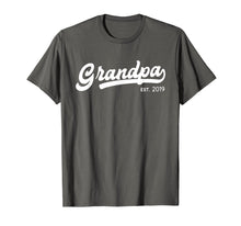 Load image into Gallery viewer, Grandpa Est 2019 New Grandpa Gift Father's Day T-Shirt