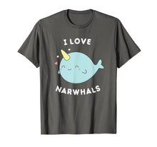 Load image into Gallery viewer, Cute Kawaii I Love Narwhals T-Shirt