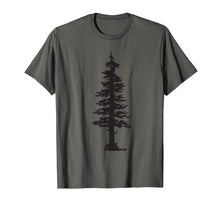 Load image into Gallery viewer, Evergreen Tree and Hiker Silhouette T-Shirt