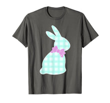 Load image into Gallery viewer, Bunny Buffalo Plaid Bow Happy Easter Women Girls T Shirt