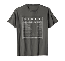 Load image into Gallery viewer, Bible emergency Numbers T-shirt Christian T-shirt