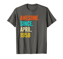 Load image into Gallery viewer, Born in April 1958 61st Birthday Gift 61 years old Tshirt