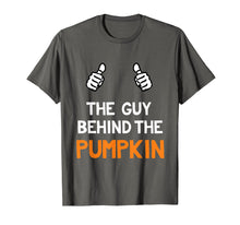 Load image into Gallery viewer, Mens Guy Behind The Pumpkin Funny Halloween Pregnancy Shirts Men