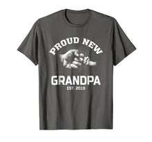 Load image into Gallery viewer, Mens Proud New Grandpa EST 2019 Gift Shirt Father's Day