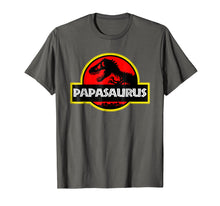 Load image into Gallery viewer, Mens Papasaurus Rex Shirt, Funny Cute Dinosaur Father's Day