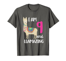 Load image into Gallery viewer, 9th Birthday Llama I'm 9 Years Old and Llamazing T-Shirt