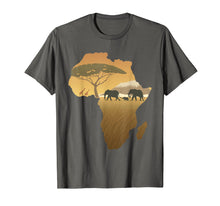 Load image into Gallery viewer, Africa T-Shirt Elephant Map Dad South Animal Big Five Safari