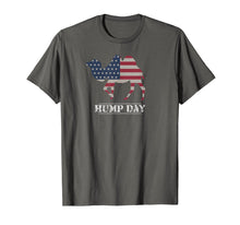 Load image into Gallery viewer, Funny American flag hump day camel tshirt
