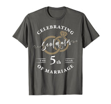 Load image into Gallery viewer, 5th Wedding Anniversary T-Shirt 5 years of Marriage Gift