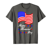 Load image into Gallery viewer, happy memorial day flag usa tshirt