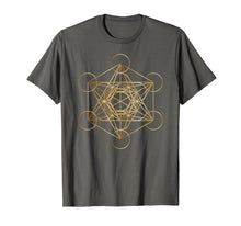 Load image into Gallery viewer, Metatron's Cube Golden Sacred Geometry Shirt