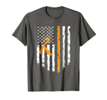 Load image into Gallery viewer, Multiple Sclerosis Awareness T-Shirt MS Ribbon American Flag