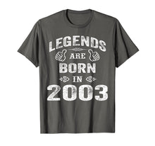 Load image into Gallery viewer, Legends are born in 2003 T Shirt 16 years old Birthday Tee