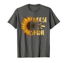 Load image into Gallery viewer, Choose to Shine Sunflower T-Shirt Floral Art Yellow Flower