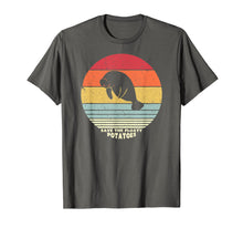 Load image into Gallery viewer, Save The Floaty Potatoes Shirt. Retro Manatees Tshirt