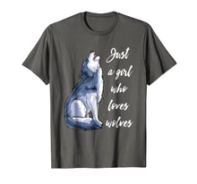 Load image into Gallery viewer, Just a Girl Who Loves Wolves T Shirt Wolf Shirt Women Gifts