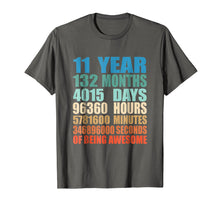 Load image into Gallery viewer, 11 Years Old 11th Birthday Vintage Retro T-Shirt 132 Months