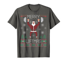 Load image into Gallery viewer, Merry Liftmas T-Shirt Ugly Christmas Sweater Gym Workout Tee