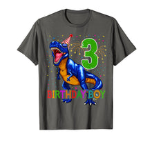 Load image into Gallery viewer, Boys Rawr I'm 3 3rd Birthday Dinosaur Shirts Dinosaur Gift