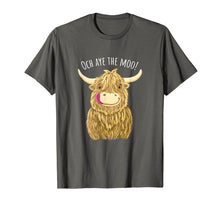 Load image into Gallery viewer, Cute Cartoon Scottish Highland Cow 'Och Aye' T-Shirt